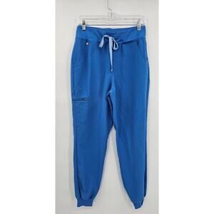 Figs Women's Medium Tall Zamora Capri Blue Jogger Scrub Pants W22SW2012T